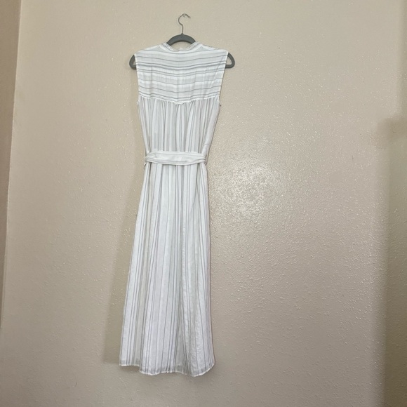 Vince Stripe Gauze Sleeveless Shirtdress - Picture 4 of 11